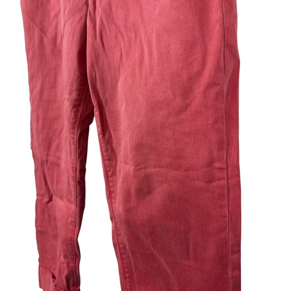 J Jill Authentic Fit Cropped Denim Red Wash Jeans Stretch Cuffed Womens sz 12 - Picture 9 of 16